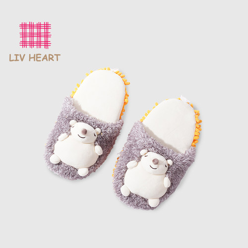 LIVHEART刺猬懒人擦地拖鞋