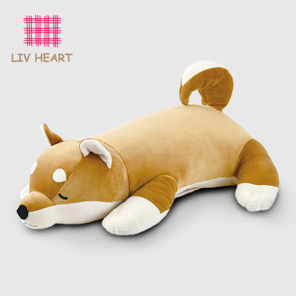 日本LIVHEART柴犬毛绒玩具娃娃玩偶可爱暖手抱枕女生睡觉生日礼物