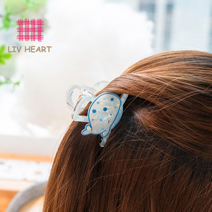 LIVHEART亚克力大号抓夹后脑勺盘发鲨鱼夹可爱卡通发夹发饰女