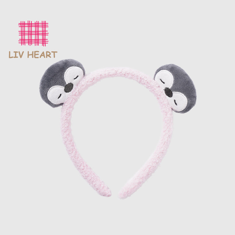 LIVHEART 水族馆的伙伴们 企鹅洗脸专用发箍束发毛绒头箍发饰