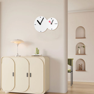 Creativando意大利进口双时区时钟创意时尚挂钟装饰墙钟挂表壁钟