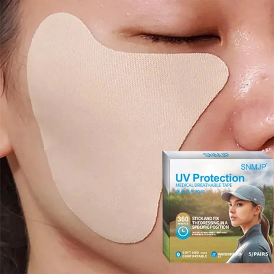 脸部防晒贴户外运动高尔夫脸颊颧骨夏季物理眼角贴遮阳夏季打网球