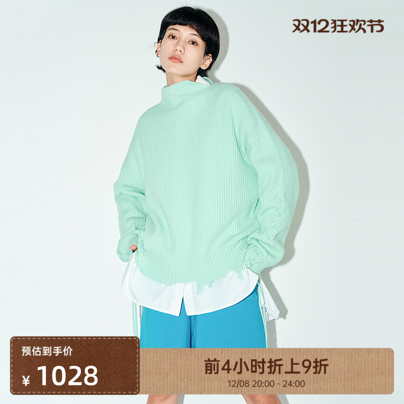su针织羊绒衫玛丝菲尔高领