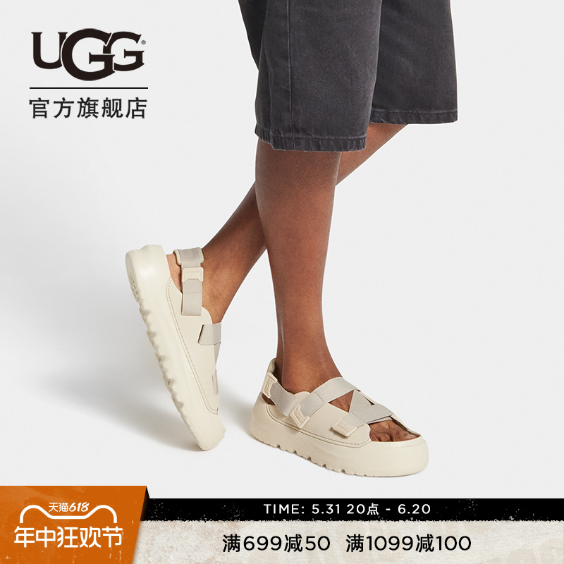 UGG厚底魔术贴休闲凉鞋沙滩鞋