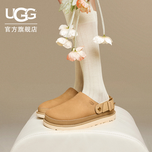 UGG春季女士舒适平底可调节方扣款半拖鞋休闲金星克罗格鞋1169590