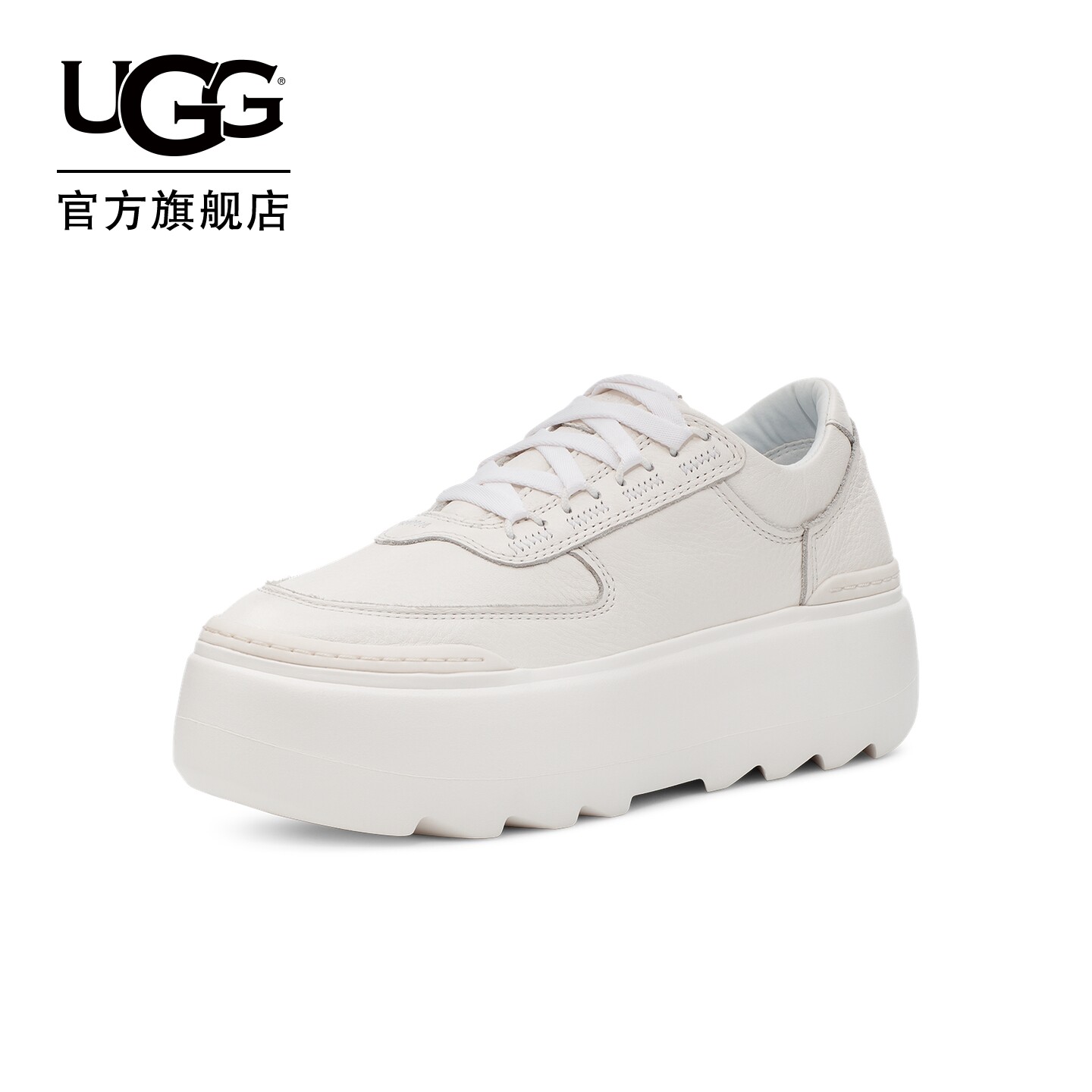 UGG纯色厚底系带小白鞋休闲鞋图片