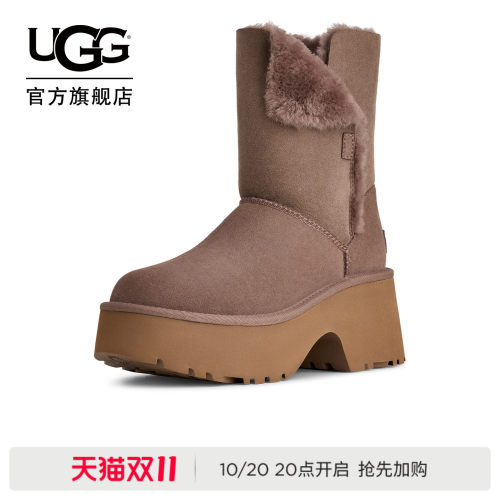 UGG厚底坡跟可折叠休闲雪地靴