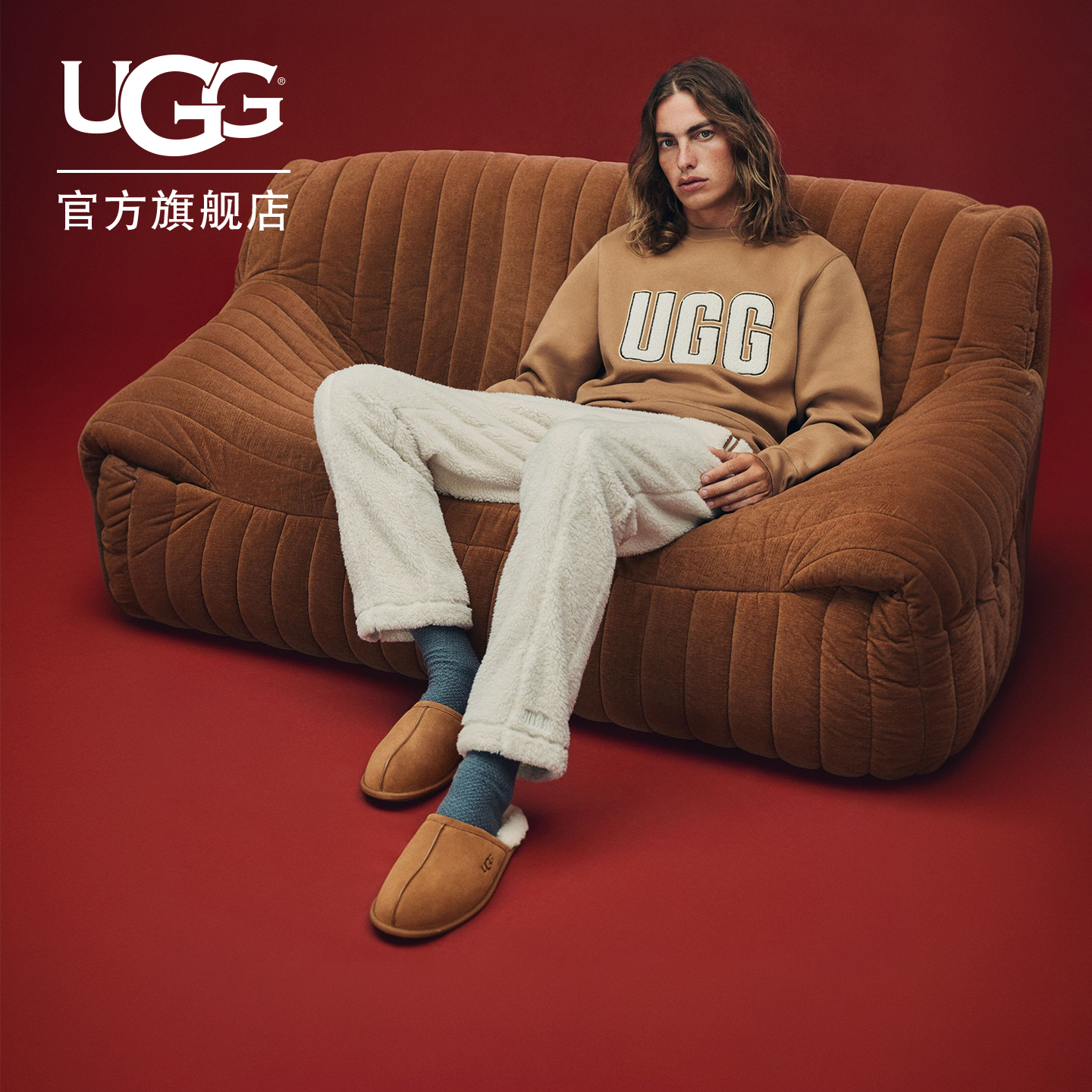 UGG平底时尚包头拖毛毛拖鞋