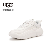 UGG春季男女同款舒适纯色系带厚底圆头时尚老爹鞋休闲鞋 1166010