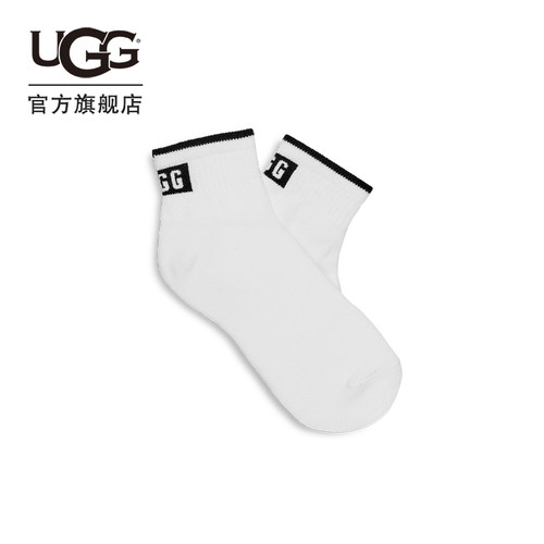 UGG休闲纯色LOGO款及踝短袜