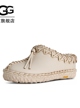 UGG春季新款男女同款时尚舒适平底缝线流苏一脚蹬懒人鞋 1175271