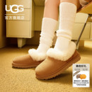 懒人毛毛鞋 舒适茸茸毛圈口平底休闲乐福鞋 1119002 女士时尚 UGG秋季
