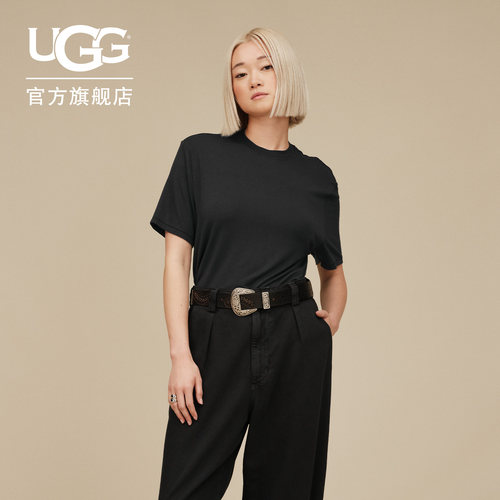 UGG大版型纯色圆领休闲短袖T恤