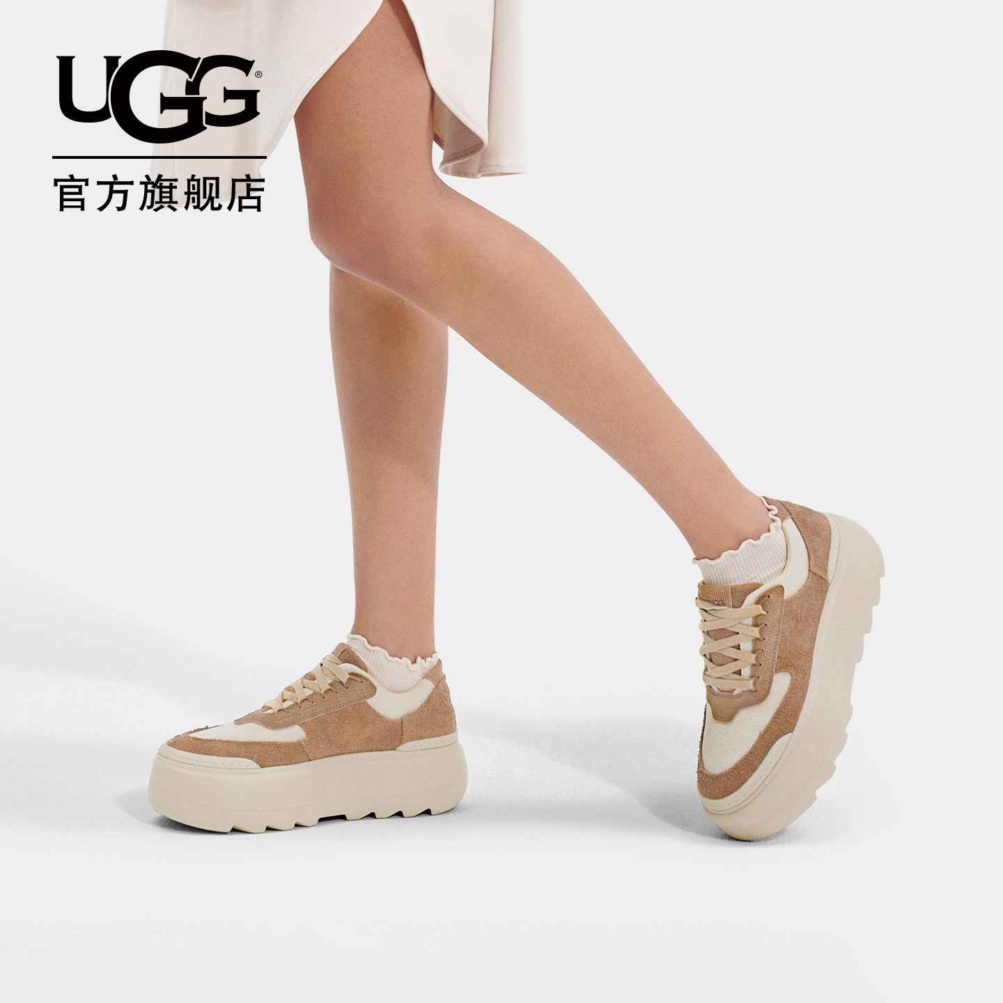 UGG厚底系带款时尚单鞋休闲鞋图片