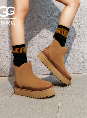 UGG冬季女士舒适时尚保暖厚底经典迷你休闲短靴雪地靴 1166731