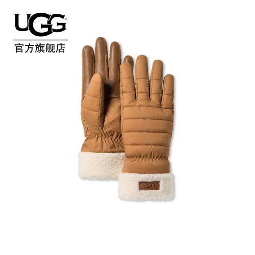UGG舒适毛绒保暖分指户外手套