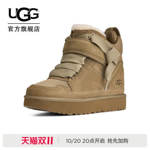 UGG舒适厚底增高高帮梅尔休闲鞋