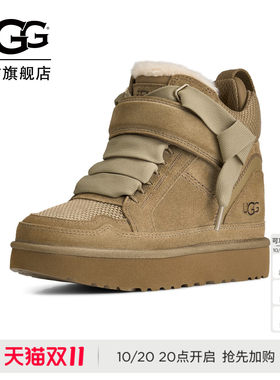 UGG舒适厚底增高高帮梅尔休闲鞋