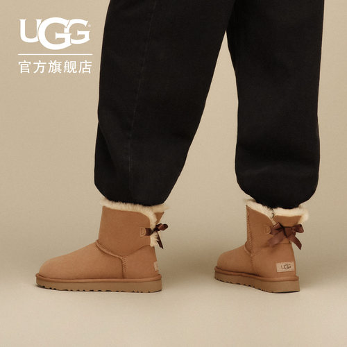 UGG经典休闲蝴蝶结短靴雪地靴