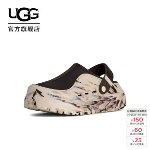 UGG秋季新款男士时尚圆头可拆卸鞋跟绑带一脚蹬摩登休闲鞋1180537