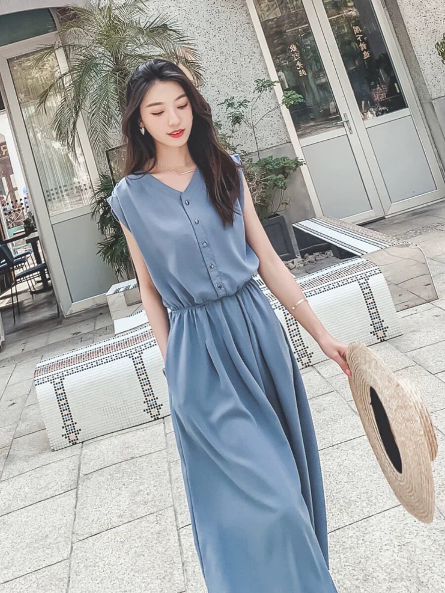 韩国雪纺连衣裙2026新款女夏大码连衣裙