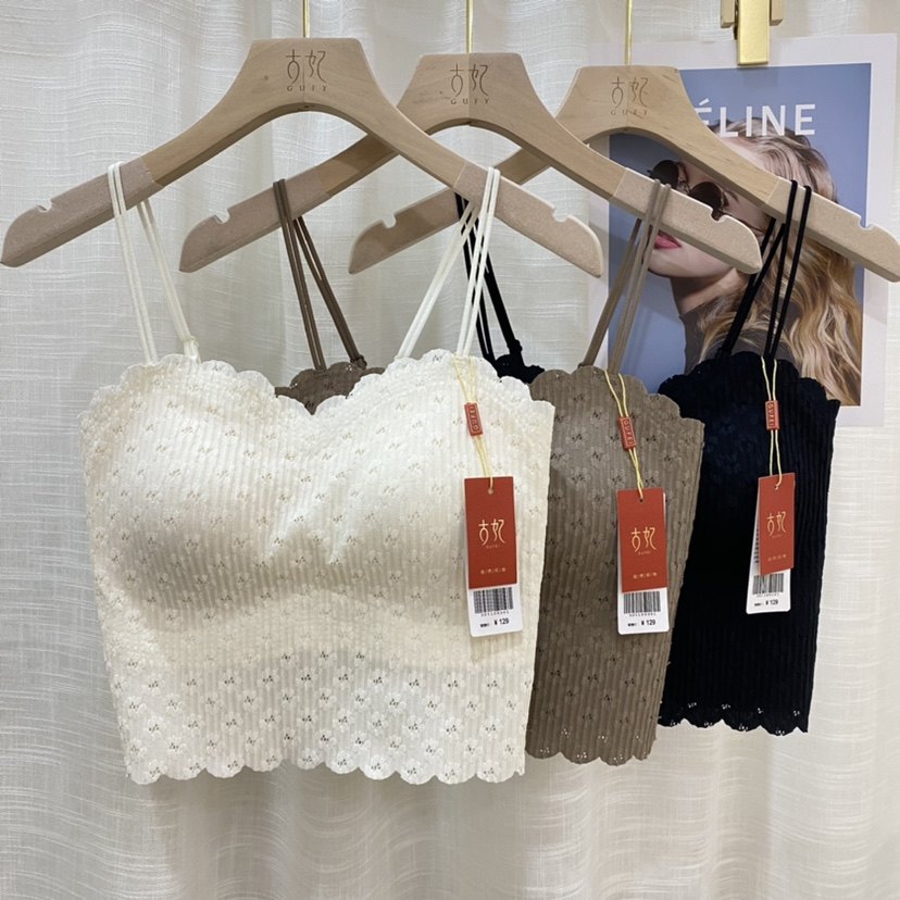 古妃正品G3051小胸中厚杯款小花蕾丝中长款吊带美背抹胸打底内衣,女士内衣/男士内衣/家居服,文胸,淘宝优惠券,粉丝福利购,淘宝优惠卷
