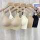 古妃3716粉底液内衣美背小胸中厚杯莫代尔文胸无痕裸感吊带抹胸女