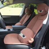 可爱简约头枕靠枕腰枕坐垫靠背垫 棉麻汽车 单件购买 小忍者