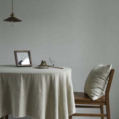 【暮白】粗犷亚麻桌布棉麻盖布