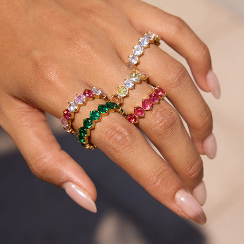 钛钢锆石戒指轻奢感指环不掉色首饰不锈钢饰品跨境rings