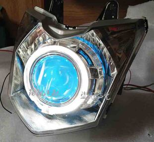 适用于天隼JYM125 4寸透镜天使眼氙气灯摩托大灯总成 3G改装