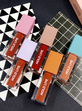 HOLD LIVE星魅绒情唇釉 莫兰迪网红色唇彩唇蜜血橙棕红色肉桂奶茶