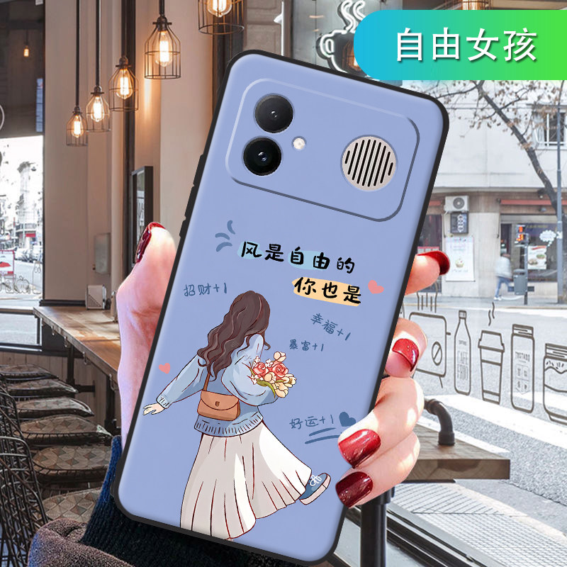 适用红米K90至尊版手机壳磨砂男女款全包软边小米M332BF硅胶卡通个性网红防摔套