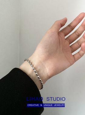 LIHAO钛钢米粒手链女INS潮小众设计高级感简约学生闺蜜百搭不掉色
