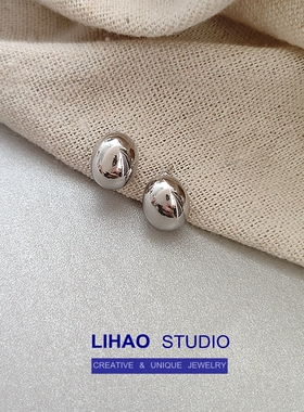 LIHAO韩版气质个性简约小豆豆耳环女ins小众设计感小巧网红耳钉
