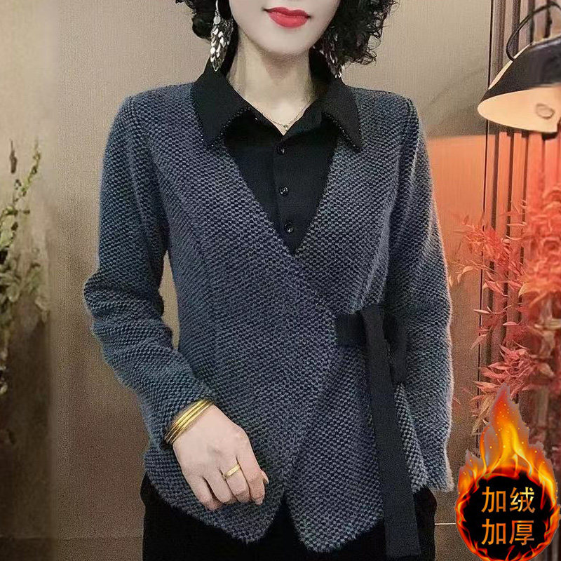 时尚洋气翻领长袖加厚衬衫女2026秋冬季显瘦气质通勤小香风外套女,女装/女士精品,衬衫,淘宝优惠券,粉丝福利购,淘宝优惠卷