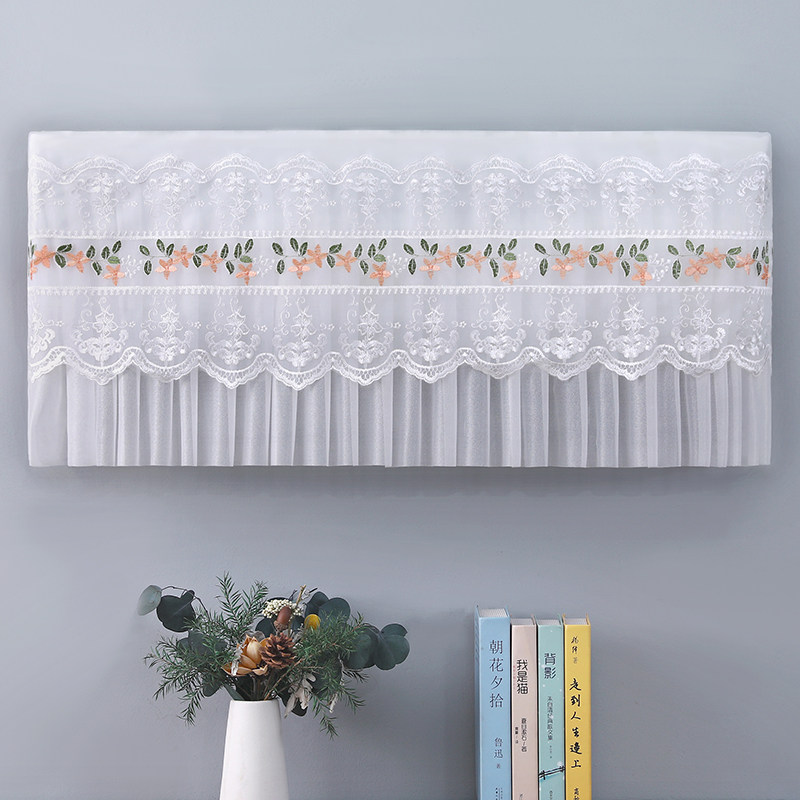 挂机罩空调套防尘罩全包罩套开机不取挂式空调罩刺绣花新款保护套