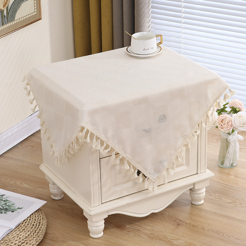 床头柜盖布防尘罩方巾蕾丝沙发盖布打印机微波炉防尘盖巾现代简约