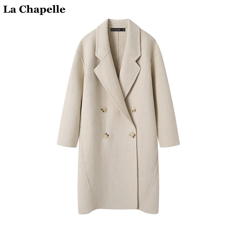 拉夏贝尔/La Chapelle秋冬款韩系高级感气质双面呢毛呢外套女大衣高性价比高么？