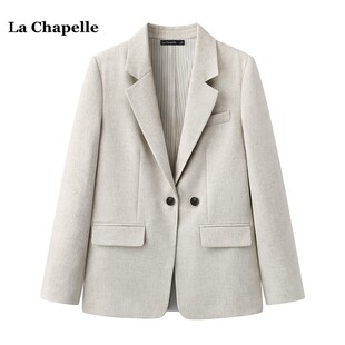 新款 拉夏贝尔 外套女春季 Chapelle老钱风高级西装 气质休闲西服