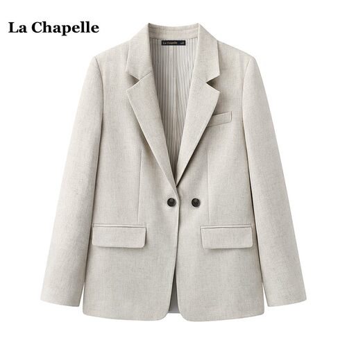 拉夏贝尔/La Chapelle老钱风高级西装外套女春季新款气质休闲西服