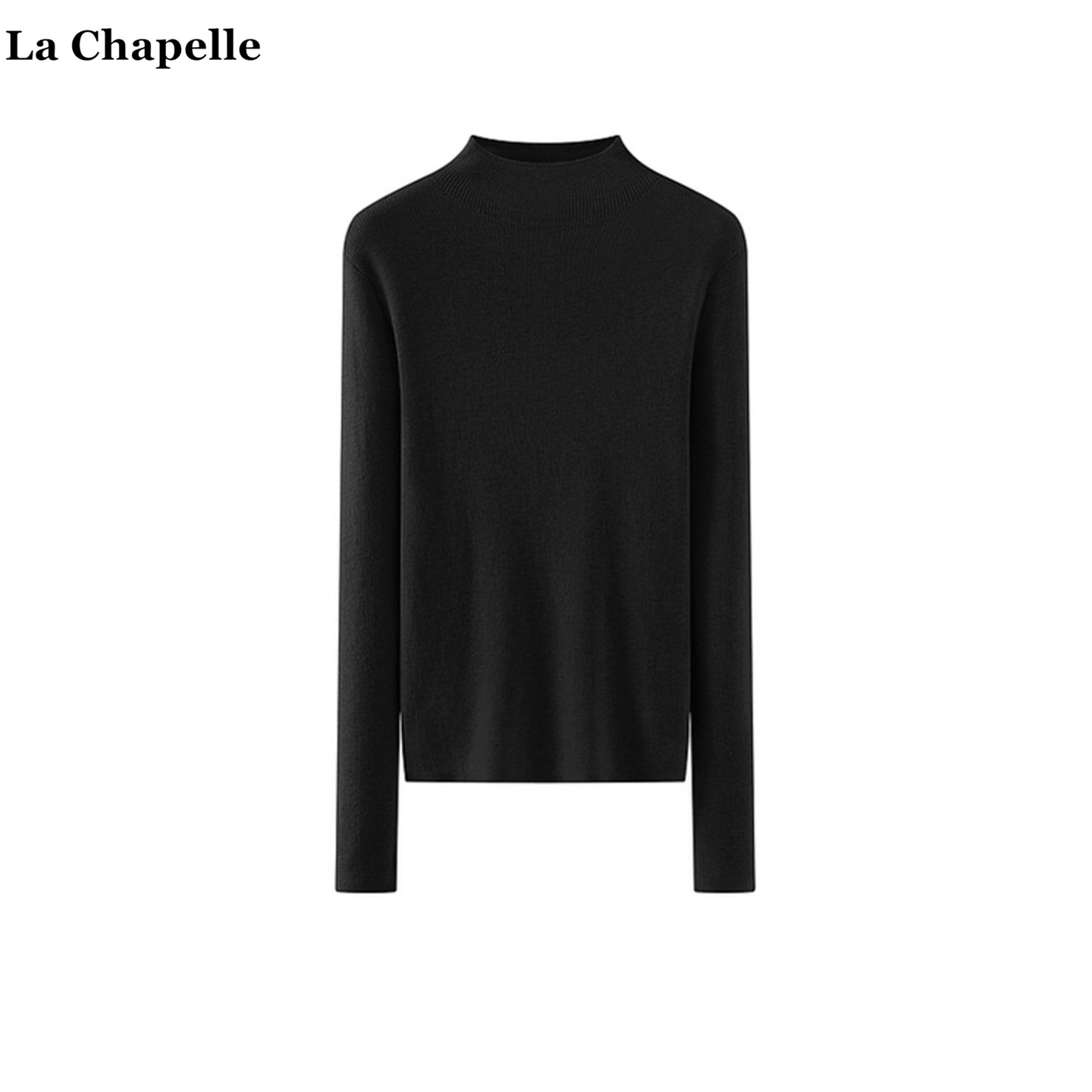 拉夏贝尔/La Chapelle法式半高领针织衫女秋冬新款内搭打底衫上衣