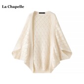 镂空针织披肩女空调房旗袍外搭开衫 拉夏贝尔 新款 Chapelle秋季