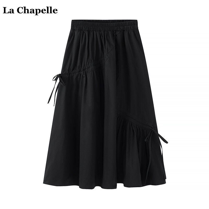 拉夏贝尔/La Chapelle韩版高腰不规则抽绳蝴蝶结半身裙女夏季长裙怎么样,好用不?