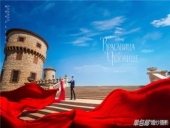 包邮 新款 新娘摄影师拍照红色蓝色8米超长雪纺软纱飘纱海外景专用