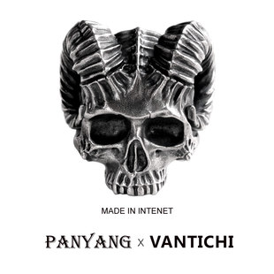 手工戒骷髅纯银戒指男士泰银戒指霸气复古嘻哈潮男个性食指指环