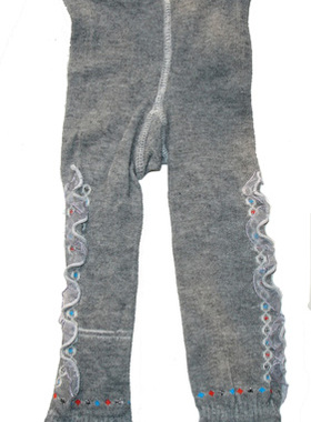 哟呼！3-4岁灰色涤棉混纺连裤袜打底裤紧身裤73022