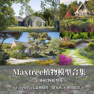 Forest Plant Pack森林树库Maxtree景观植物库3dmax模型Maxtree