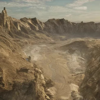 UE5虚幻5 Mud Eroded Environment 泥浆岩石侵蚀环境场景