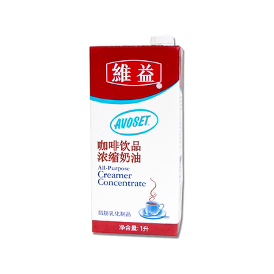 维益爱护牌咖啡用浓缩植脂奶油1L